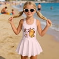 thumbnail image 3 of FUIALDOLG Cute Capybara and Axolotls Swimsuit Girl's One-Piece Swimsuits Kids Sleeveless Swim Dress Tummy Control Tank Tops Capybara Bathing Suit with Skirt Girl Flowy Skirt for Water Sport,5-6Y, 3 of 7