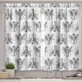 thumbnail image 2 of Ambesonne Lobster Valance & Curtain, Monochrome Sea Creature, 55"x30", Black and White, 2 of 7