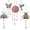 5 Wind Chimes, variant on 15-Piece Diamond Art Kit 3 Wind Chime Suncatchers & 12 Stickers - DIY Window & Garden Decor Craft Set