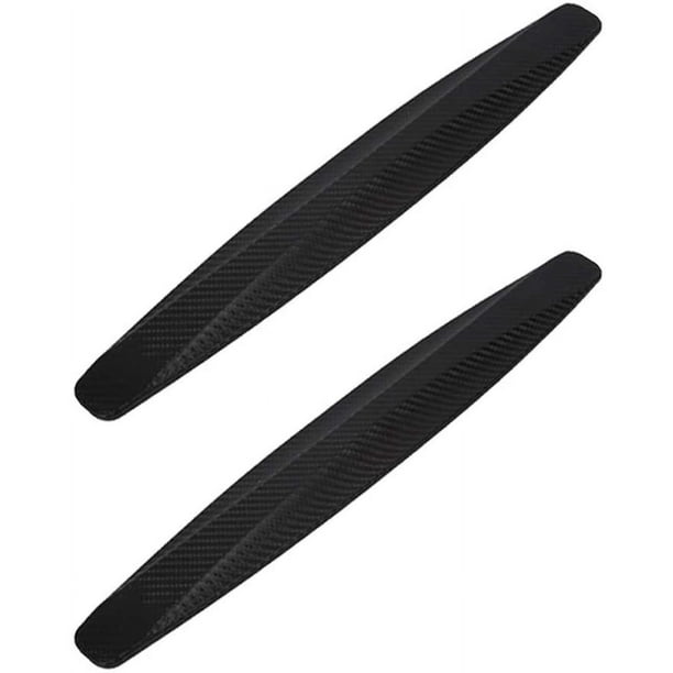Juego de 2 protectores universales de goma anticolisión para parachoques de coche, protectores antiarañazos y tiras adhesivas (negros)