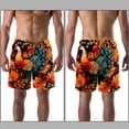 thumbnail image 3 of luoweisi Men's Beach Shorts Quick Dry Swim Trunks with Mesh Lining Thanksgiving Turkey L, 3 of 5