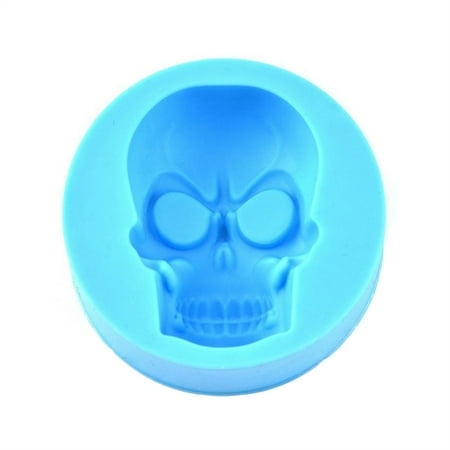 

Lolynie Halloween Decorations Halloween 3D Skull Silicone Mold Chocolate Fondant Cake Making Baking Mould