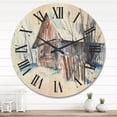thumbnail image 2 of Designart 'Old Abandoned Wooden House In Winter Snow Picture' Traditional Wood Wall Clock, 2 of 5