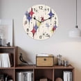 thumbnail image 2 of Wall Clock Purple Yellow Pink Diamond Clocks PVC Silent Non-Ticking Battery Operated Decorative Modern Geometric Mid Century Linen Round Clock for Home Living Room Kitchen Bedroom Wall Decor 10 Inch, 2 of 9