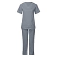 thumbnail image 3 of Conjunto de uniformes médicos para mujer,Conjunto de uniformes de enfermería,conjunto de uniformes médicos, pantalones elásticos de manga corta,Conjunto de uniforme de, 3 of 8