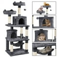 thumbnail image 5 of Alden Design 62" Tall Double Condo Cat Tree and Scratching Post Tower, Dark Gray, 5 of 15