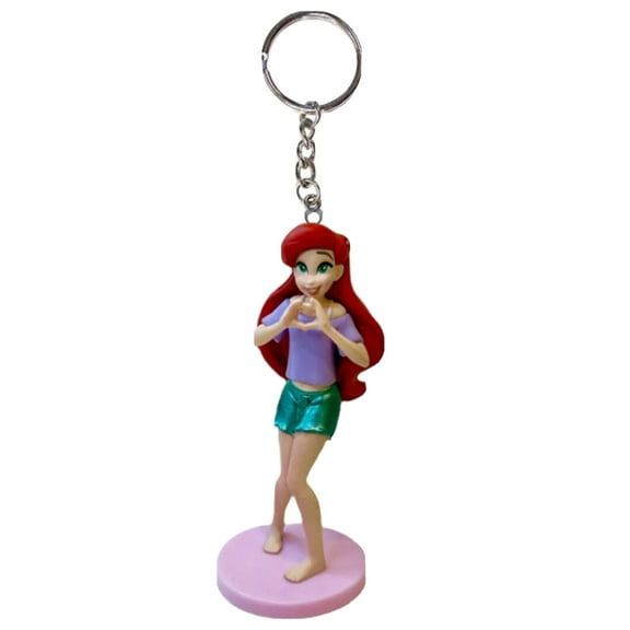Vanellope Princess Ariel Little Mermaid Sports Key Ring Keychain Figure Charm 3”