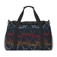 thumbnail image 1 of Xecao Cartoon Sharks Pattern ​Lightweight Crossbody Weekender Bag Mesh Side Pockets Padded Handles Sports Outdoor Gear Organizer, 1 of 7
