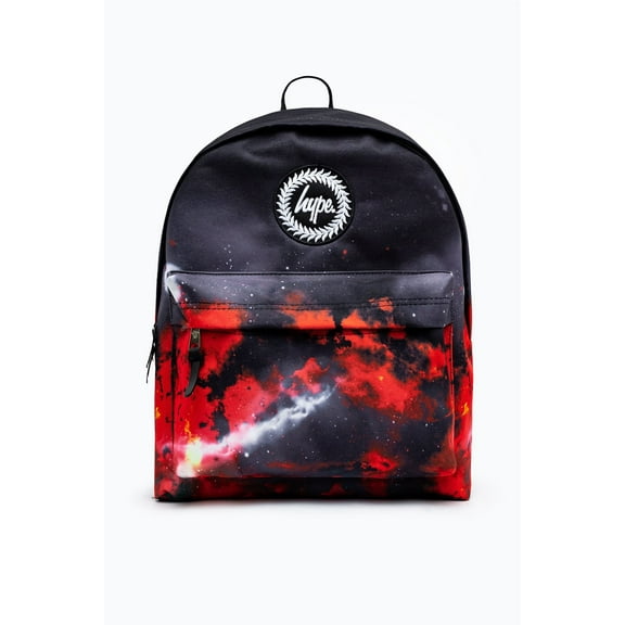 Hype Unisex Black Red Sky Crest Backpack