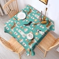 thumbnail image 2 of Husky and Coffee Square Tablecloth,Waterproof Square Table Cover,Wipeable Spillproof Washable Table Cover for Home Kitchen Party Decor 42"X42"(107x107cm), 2 of 6