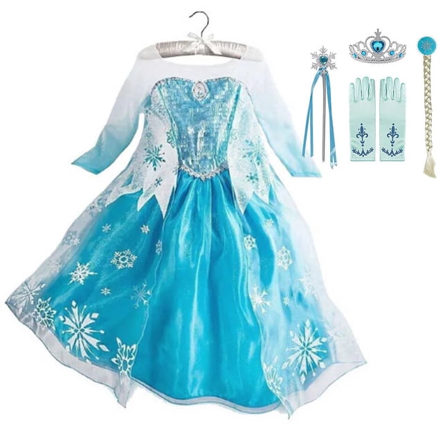 Vestido de fiesta de princesa Disney para niñas, disfraz de Frozen, Elsa, Rapunzel, Addams, regalo de cumpleaños