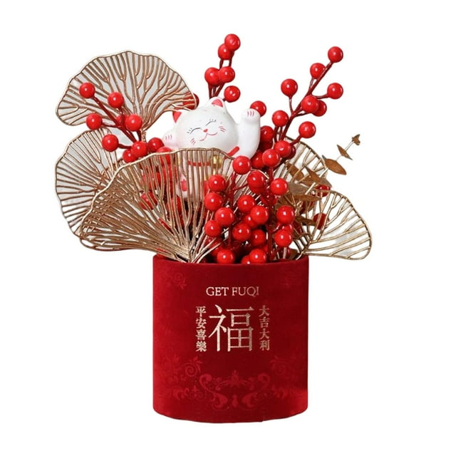 Cesta de flores Fernando estilo chino decoración 35 cm