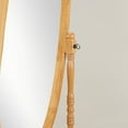 thumbnail image 2 of Roundhill Furniture Traditional Queen Anna Style Wood Floor Cheval Mirror, Oak Finish, 2 of 6