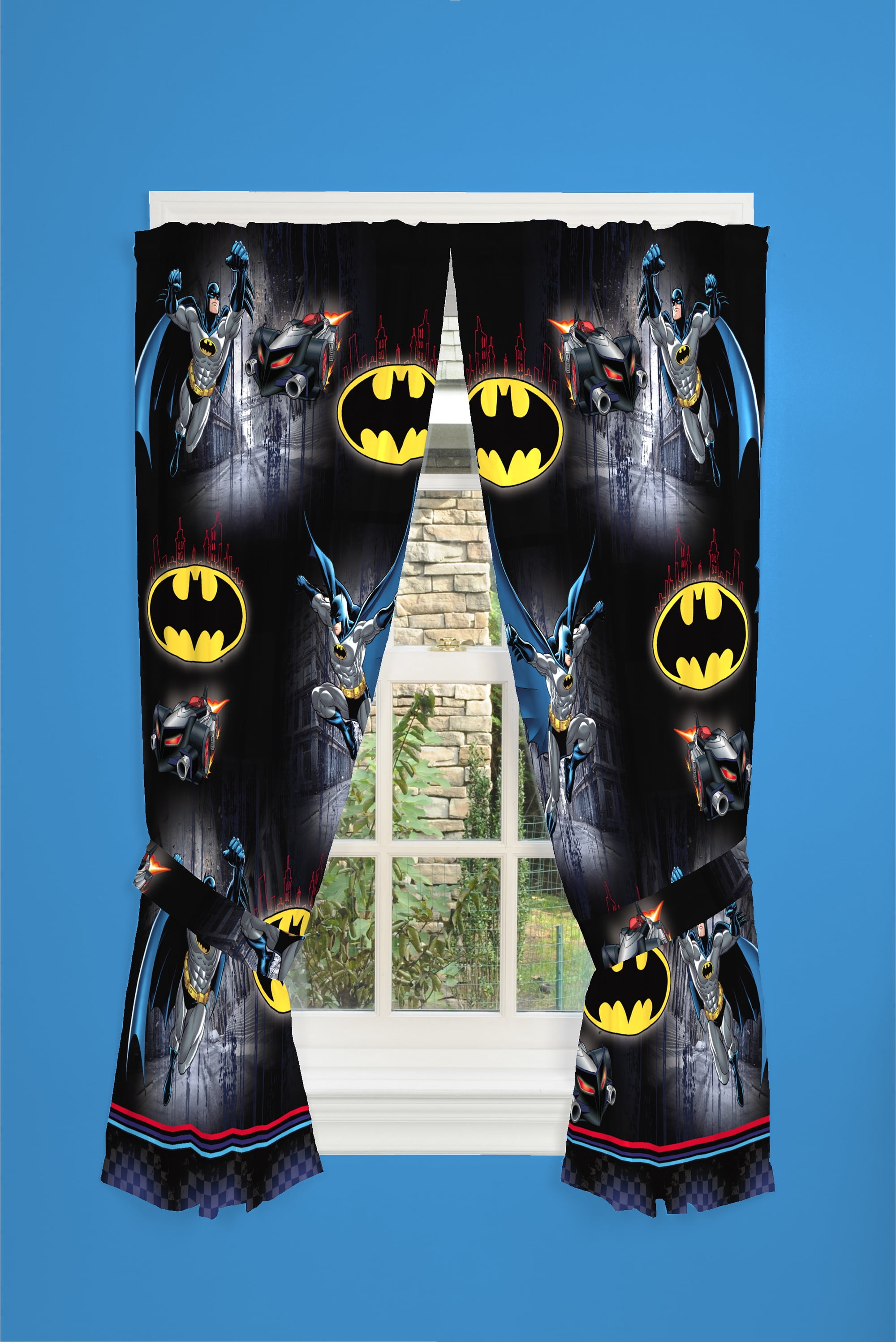 Batman Kids Bedroom Curtain Panel Set Set Of 2 63 Inch L