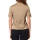 thumbnail image 3 of BLUSA DE SATÉN ELEGANTE CON NUDO PARA MUJERES INSPIRE CHIC, CAMISA DE OFICINA DE MANGA CORTA Y BOTONES, TALLA M, CAQUI, 3 of 6
