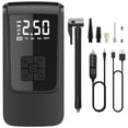 thumbnail image 1 of Cordless Tire Inflator 150PSI Portable Electric Air Compressor Mini Tire Pump with 4 Nozzles and LCD Display, 1 of 9