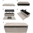 thumbnail image 6 of Sorbus Collapsible/Foldable Faux Suede Storage Bench Chest/Ottoman with Cover- Beige, 6 of 7