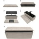 thumbnail image 2 of Sorbus Banco/otomana Plegable de ante Sintético con Funda, Color Beige, 2 of 6