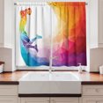 thumbnail image 2 of Ambesonne Sports Kitchen Curtains, Basketball Player Jumps, 55"x39", Multicolor, 2 of 3