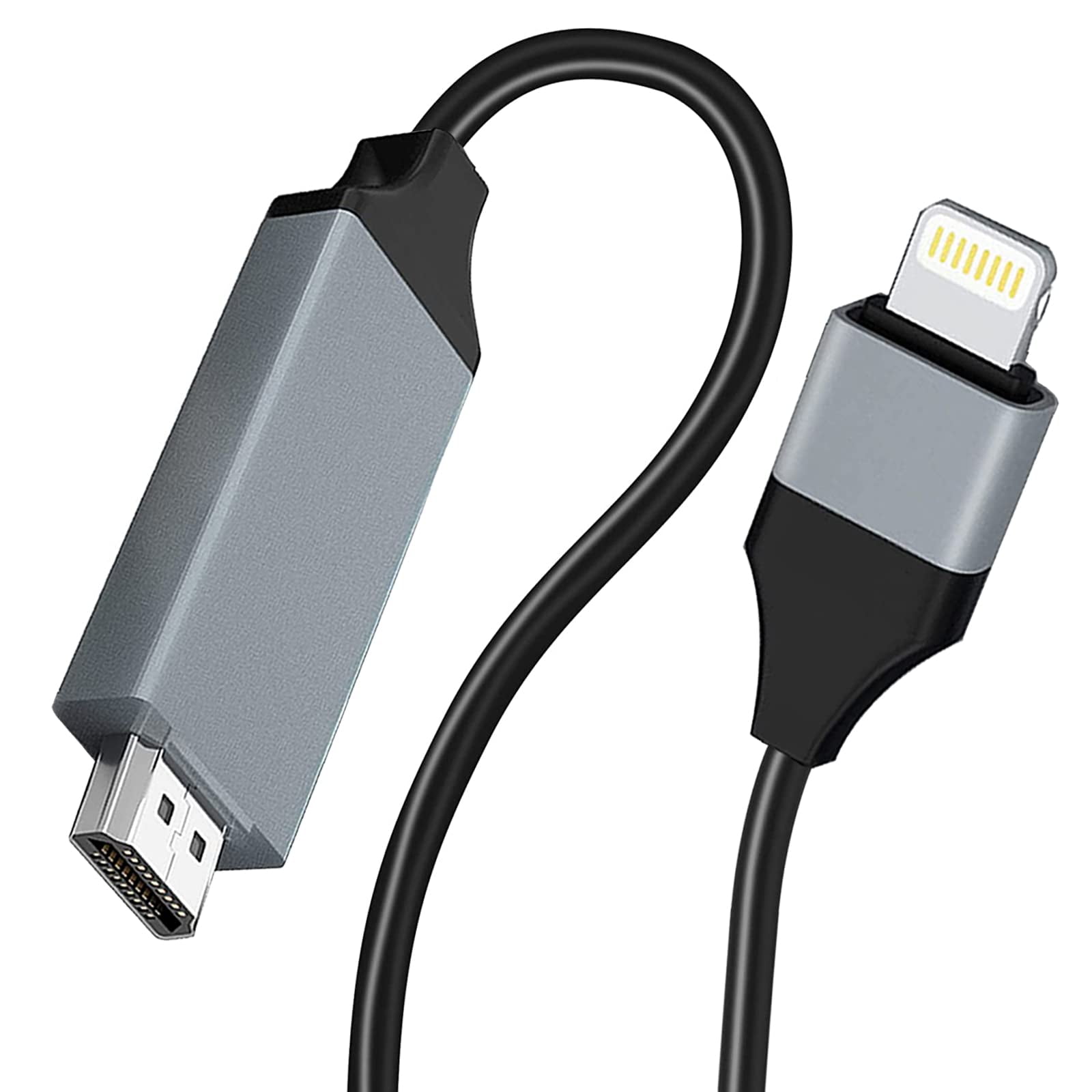 Lightning to hdmi adapter cable for iphone apple mfi certified 1080p 