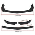 thumbnail image 4 of 4 Pieces Car Front Lip Body Kit Spoiler Splitter ABS Canard Lip Splitter Universal, 4 of 7