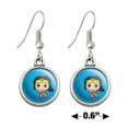 thumbnail image 4 of Wonder Woman Cute Chibi Golden Lasso Novelty Dangling Drop Charm Earrings, 4 of 5