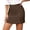 Brown, variant on Double Slit Casual Skort High Waist Zipper Thin Short Skirt Pants With Fashionable European And Style