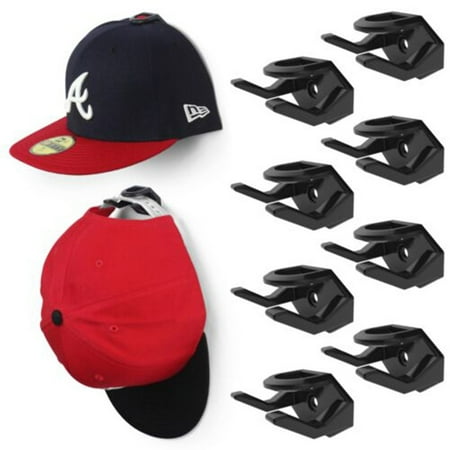 

Adhesive Hat Hooks for Wall (8-Pack) - Hat Rack for Baseball Caps Minimalist Hat Display Strong Hold Hat Hangers for Wall