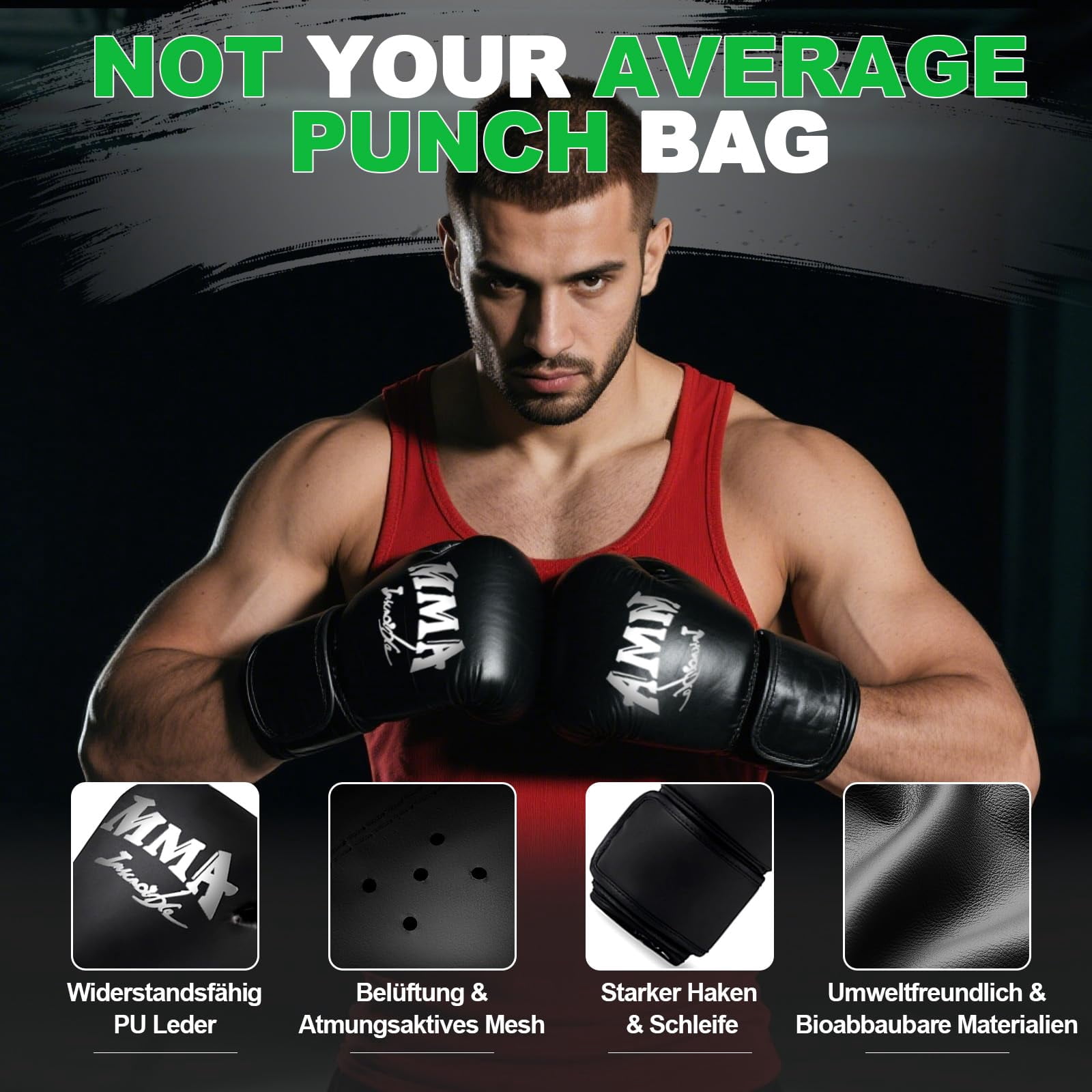 Freestanding Punching Bag With Gloves  70'' Heavy Boxing Stand For Adult Teens Standing Women Men Inflatable Kickboxing Bags Beginners Mma Muay Thai Fitness