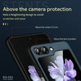 thumbnail image 2 of Phone Case for Samsung Galaxy Z Flip 6, PU Leather Cover and Wrist Strap Kickstand Wristband Holder Stand Ring Silicone Protective Cell Accessories for Z Flip 6 for Women Men - Brown, 2 of 6