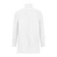 thumbnail image 4 of Womens Plus Size Sweaters Long Sleeve Crew Neck Split Hem Casual Oversized Ribbed Knit Tunic Pullover Tops White S, 4 of 6