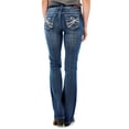 thumbnail image 3 of WallFlower Women's Luscious Curvy Bootcut Mid-Rise Insta Stretch Juniors Jeans (Standard and Plus), 3 of 7
