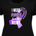 thumbnail image 4 of Inktastic I Wear Purple For My Aunt Lupus Awareness Women's Plus Size T-Shirt, 4 of 5