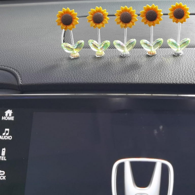 Cozy Hoome Cozy Home Sunflower Sunnyvibe Ornaments Sunflower for Car Sunflower Car Accessories Creative Car Rocking Ornament Sunflower Car Dashboard