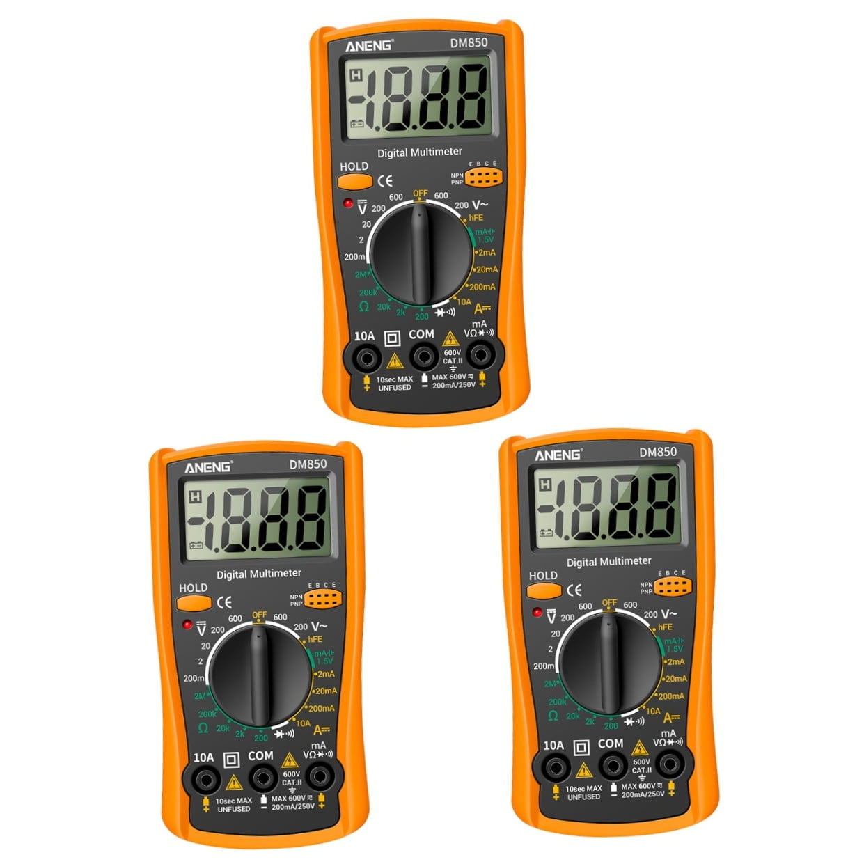 3 Count Silver Tester Electronic Digital Multimeter