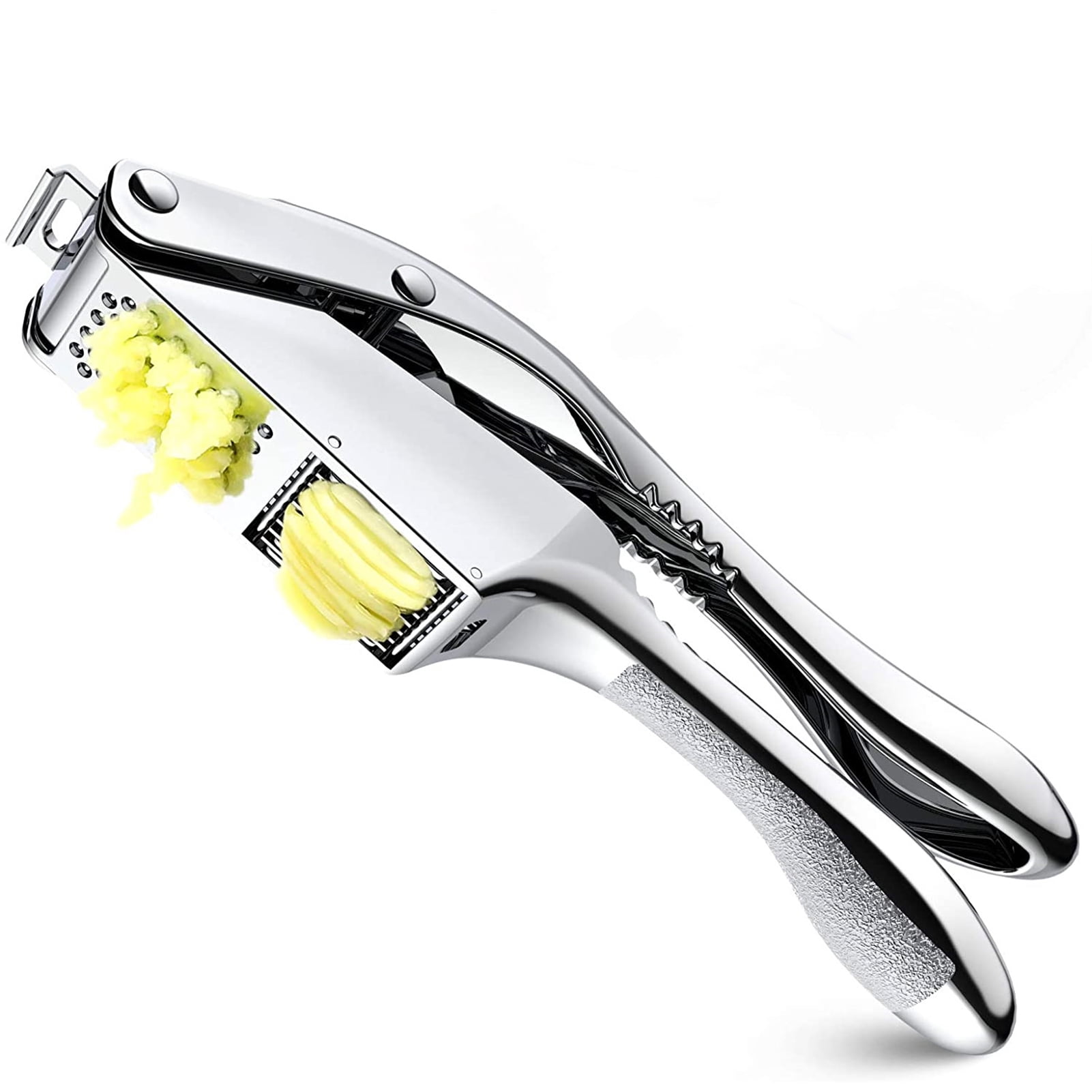 Mosey Garlic Press Effortless Convenient Anti-Slip Handle Stainless Steel Ginger Garlic Crusher for Home Kitchen