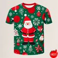 thumbnail image 2 of Camiseta con estampado de Feliz Navidad en 3D para hombre, camisetas informales de manga corta, camisetas gráficas de Navidad Unisex, ropa para hombre, Tops, nueva moda, 2 of 5