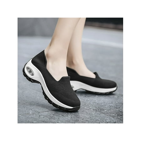 

Lacyhop Women s Fashion Athletic Casual Slip-On Mesh Shoes Sneaker Walking Shoe