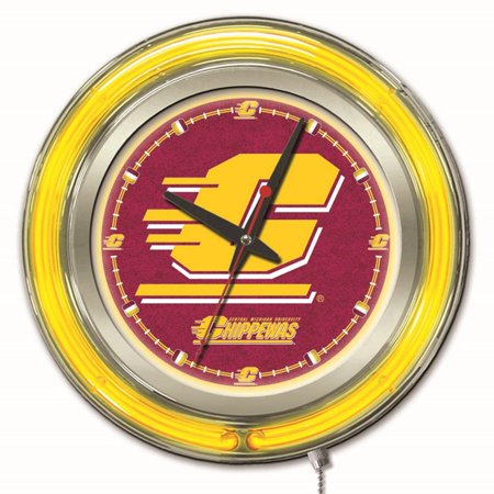Cent. Michigan Chippewas 15 Neon Clock