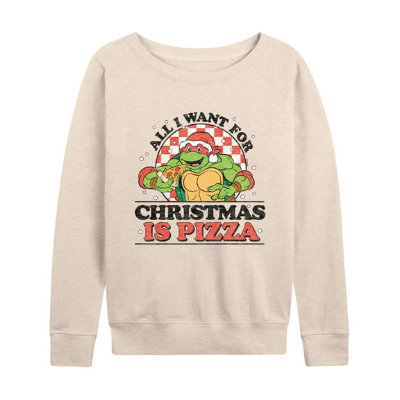 Teenage Muntant Ninja Turtles - All I Want For Christmas - Women's Lightweight French Terry Long Sleeve Shirt