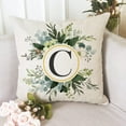 thumbnail image 6 of Monogram Letter C Throw Pillow Covers Floral 18x18 Inch, Greenery Spring Pillows Decorative Throw Pillows Pillowcase Summer Farmhouse Decor for Couch Sofa, Family Last Name Initial Pillow Case, 6 of 6
