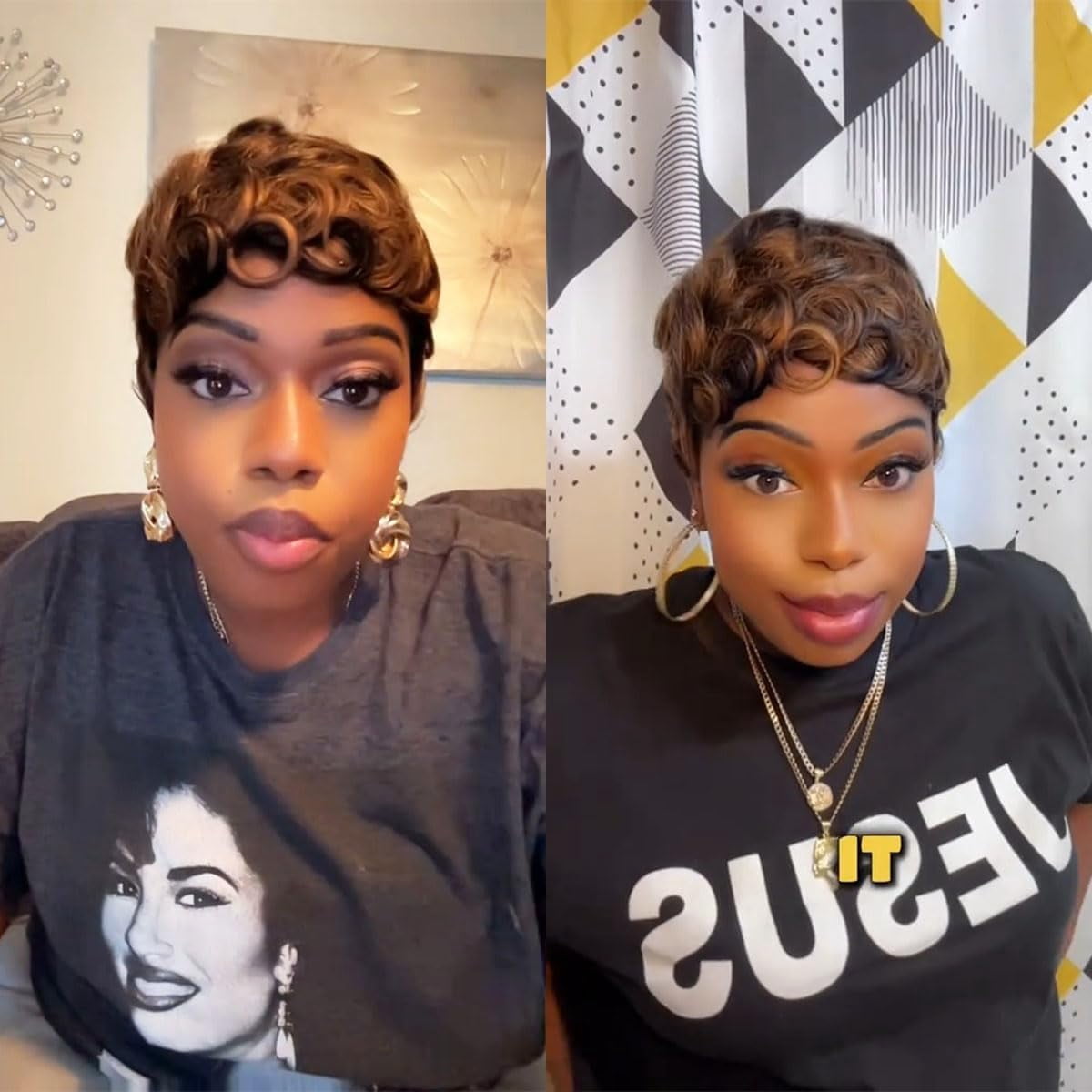 Natural Black Layered Pixie Wig Human Hair for Black Women Short Human Hair Lightweight Glueless Pixie Cut Wigs