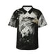 thumbnail image 1 of Balery Ink Style Bald Eagle Camisas hawaianas de manga corta para hombre, camisas playeras de corte holgado, camisas de vacaciones con botones,X-Large, 1 of 7