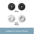thumbnail image 5 of Kenney 5/8-3/4" Diameter Curtain Rod Hardware Mount Wall Cup Brackets, Black, Set of 2, 5 of 5