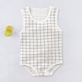 thumbnail image 2 of KPOPLK Infant Newborn Baby Boys Funny Letters Bodysuit Sleeveless Baby Casual Onesie Romper for 0 3 6 9 12 18 Months Size 3-6 Months,Grey, 2 of 5