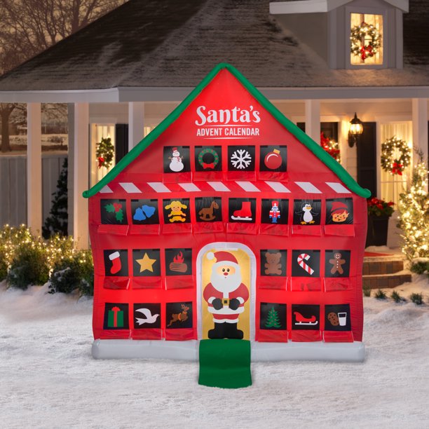 Holiday Time 8ft Christmas Advent Calendar Inflatable