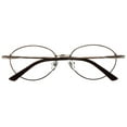 thumbnail image 4 of Tango Optics Round Metal Eyeglasses Frame Luxe Reading Stainless Steel Gold Accent Caresse Crosby Brown For Prescription Lens -, 4 of 6