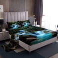 thumbnail image 1 of Erosebridal Natural Waterfall Full Sheet Sets, Mystic Lake Bedding Full Size, Rustic Landscape Decor 4pcs, 1 of 7