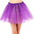thumbnail image 4 of Women's Tulle Ballet Tutu Skirt Great for Running and Races,Dark Purple Sequin, 4 of 4