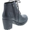 thumbnail image 5 of SODA Women's Second Faux Leather Lace Up High Chunky Heel Ankle Booties, 5 of 7